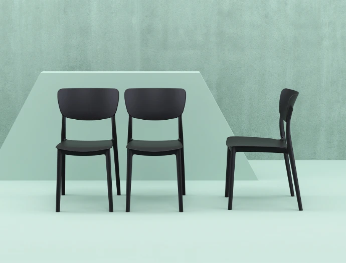 Chaise de restaurant OMA au design minimaliste et confortable, aménagement de salle Horeca - Légia Home.