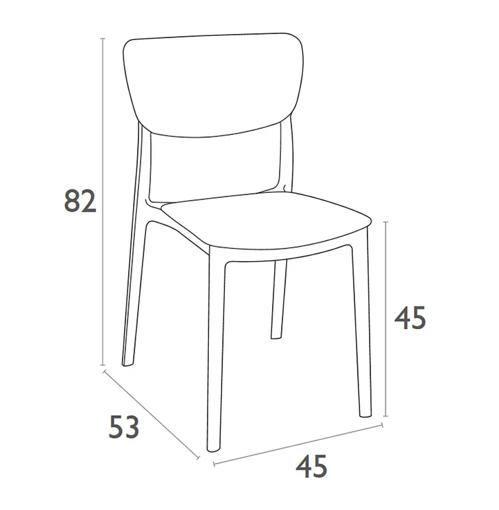 Chaise OMA empilable intérieur exterieur Legia Home