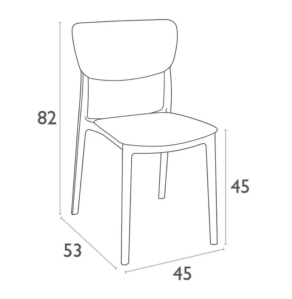 Chaise OMA empilable intérieur exterieur Legia Home
