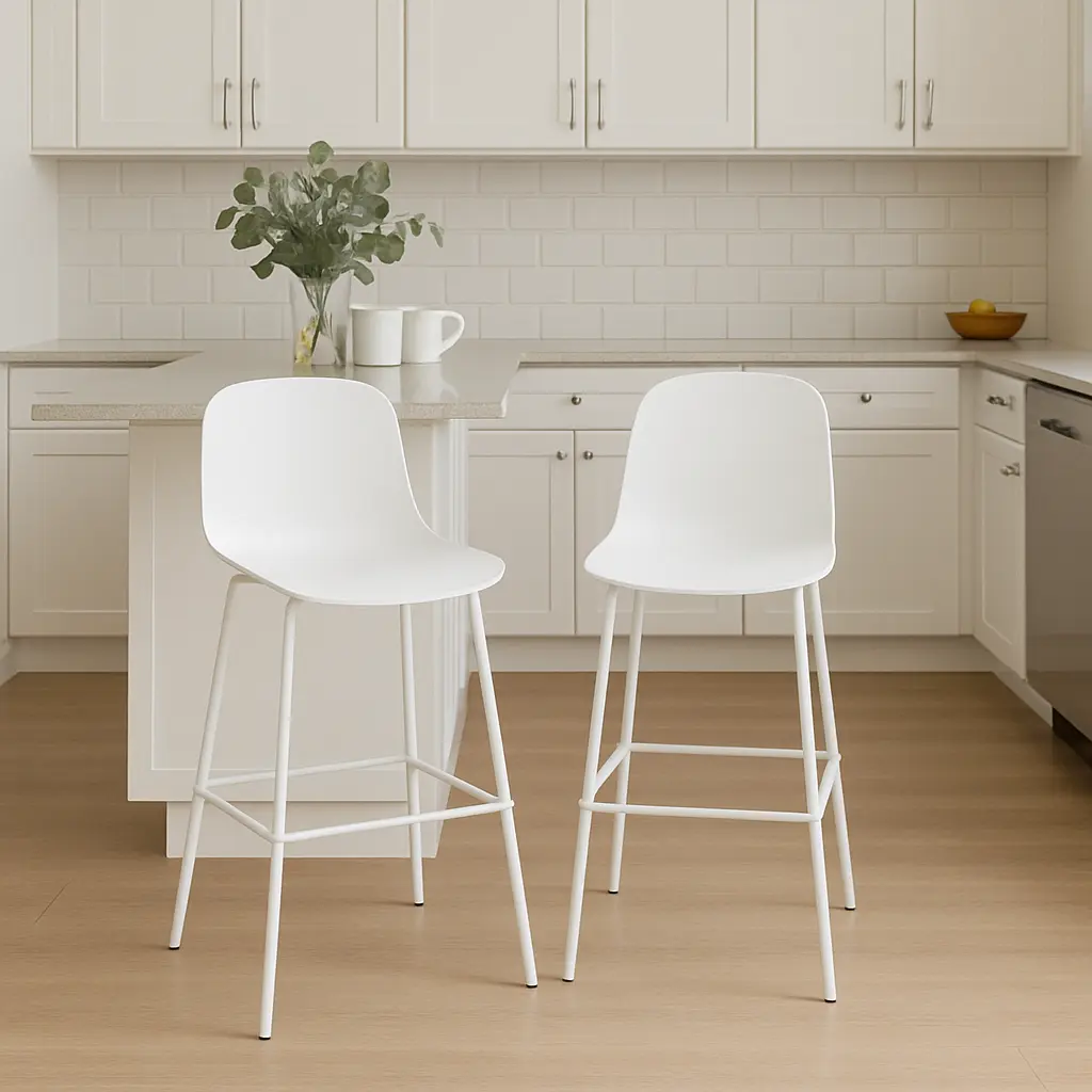 [BS06800WH] Tabouret de bar GRANO mini blanc