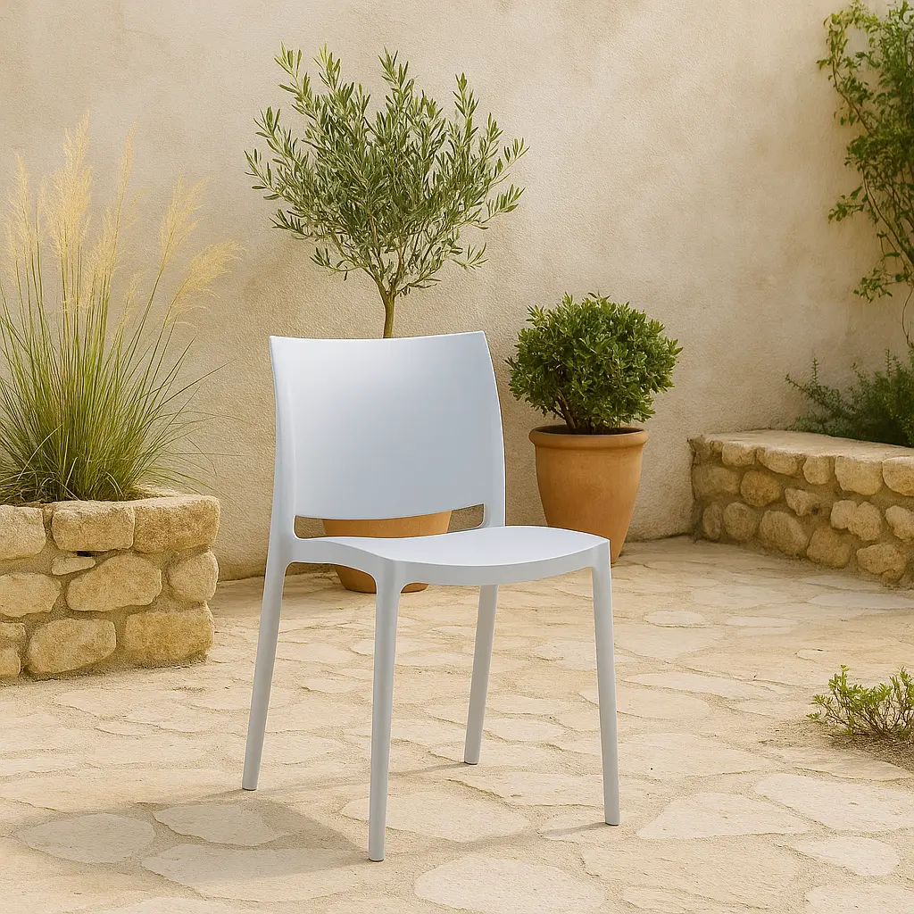 [CH00750GR] Chaise ENZO gris clair