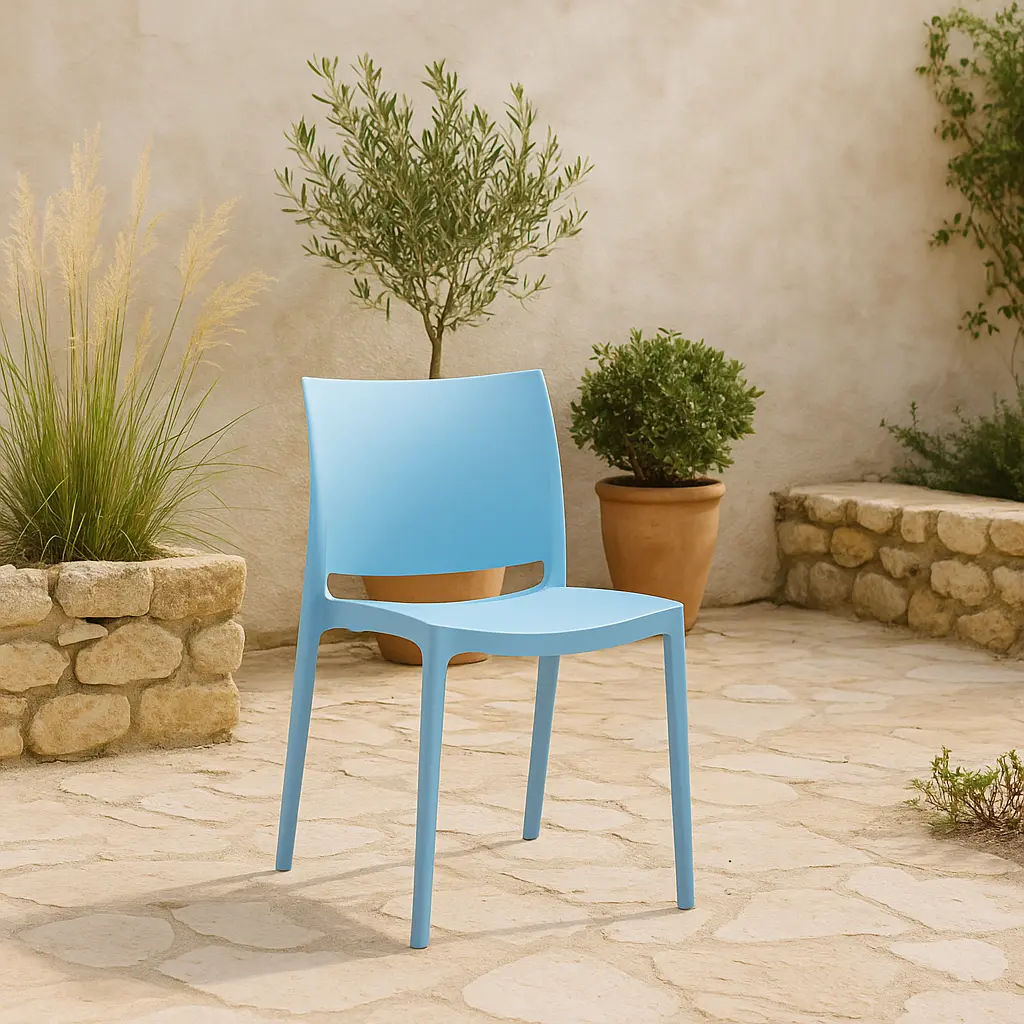 [CH00760BU] Chaise ENZO bleu clair