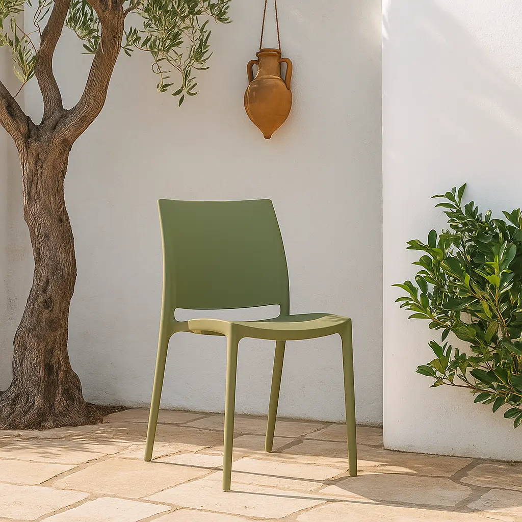 [CH04990GE] ENZO olive green chair