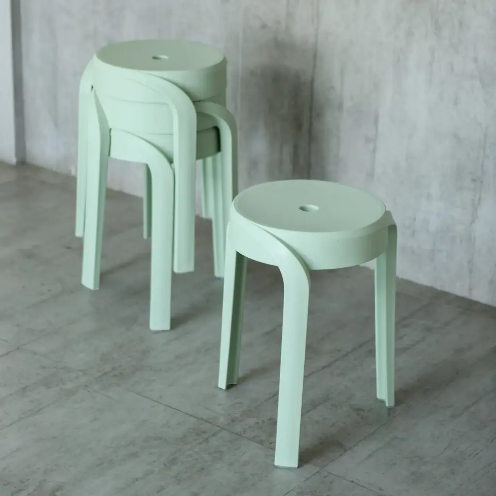 [LS01280LE] POMPA light green stool