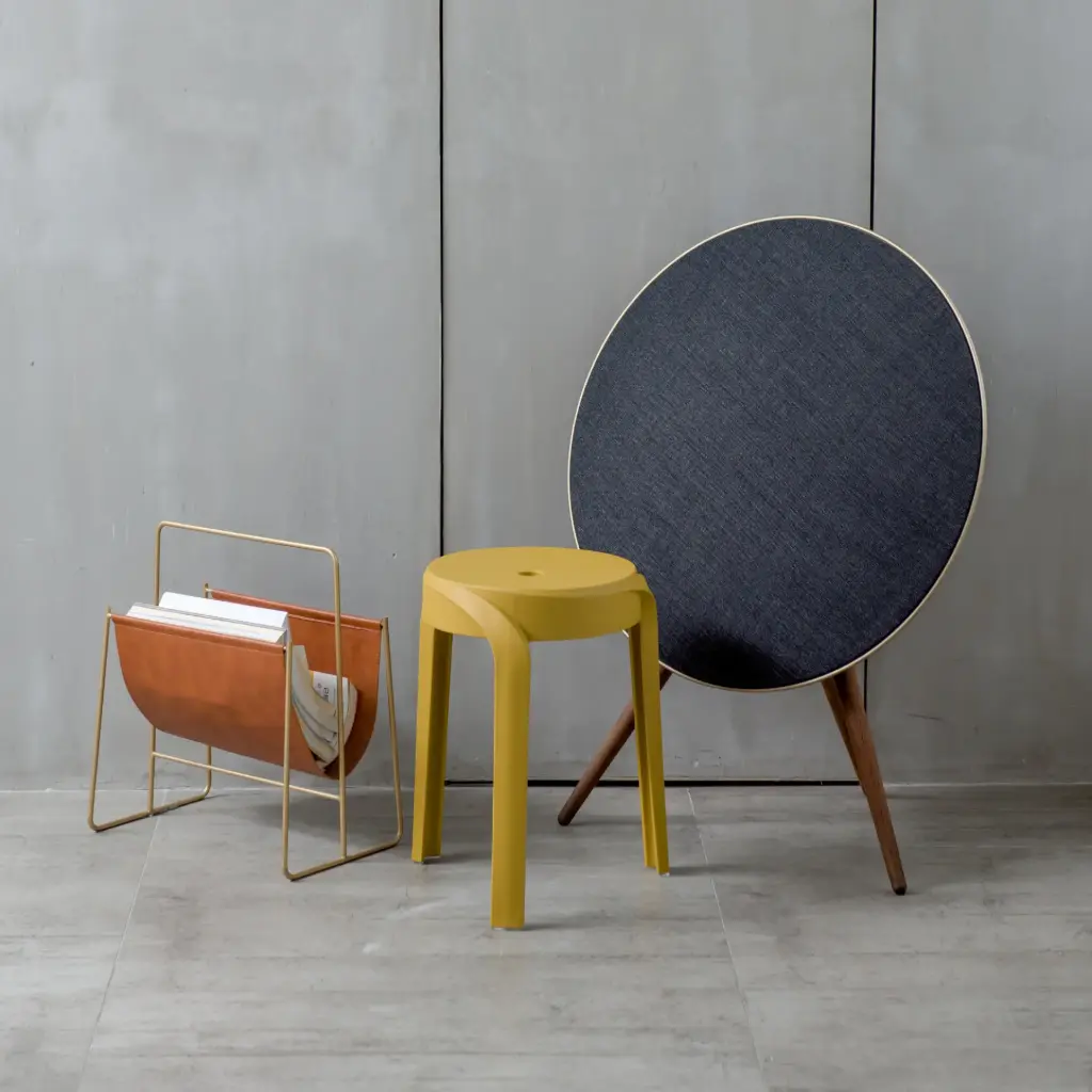 [LS01290MU] POMPA mustard stool
