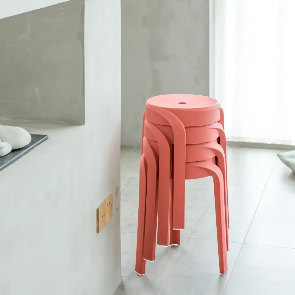 [LS01320RE] Tabouret POMPA terracotta