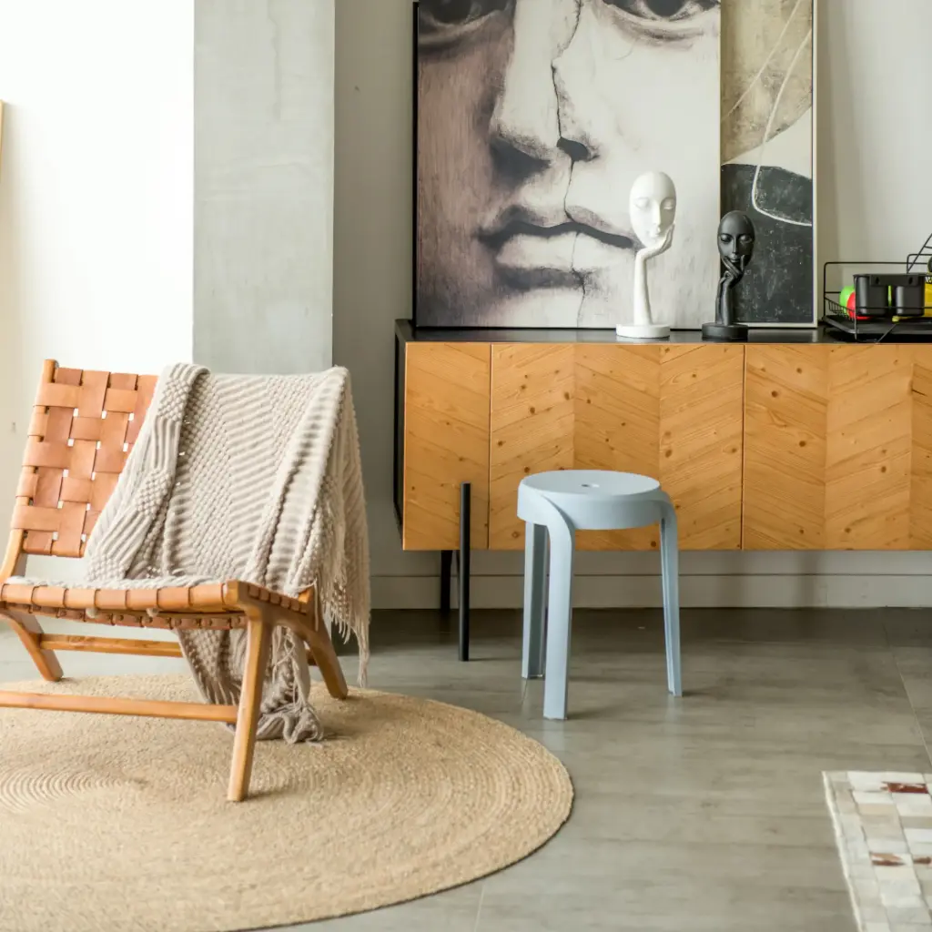 Tabouret POMPA Bleu clair