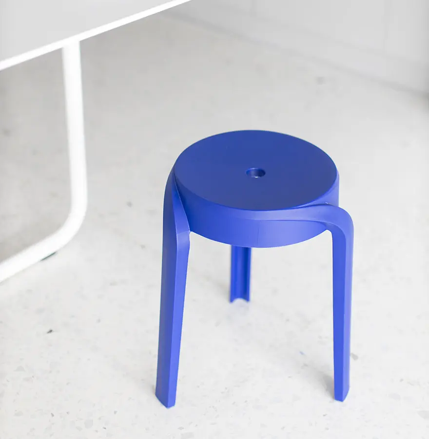 [LS01450BU] Tabouret POMPA bleu