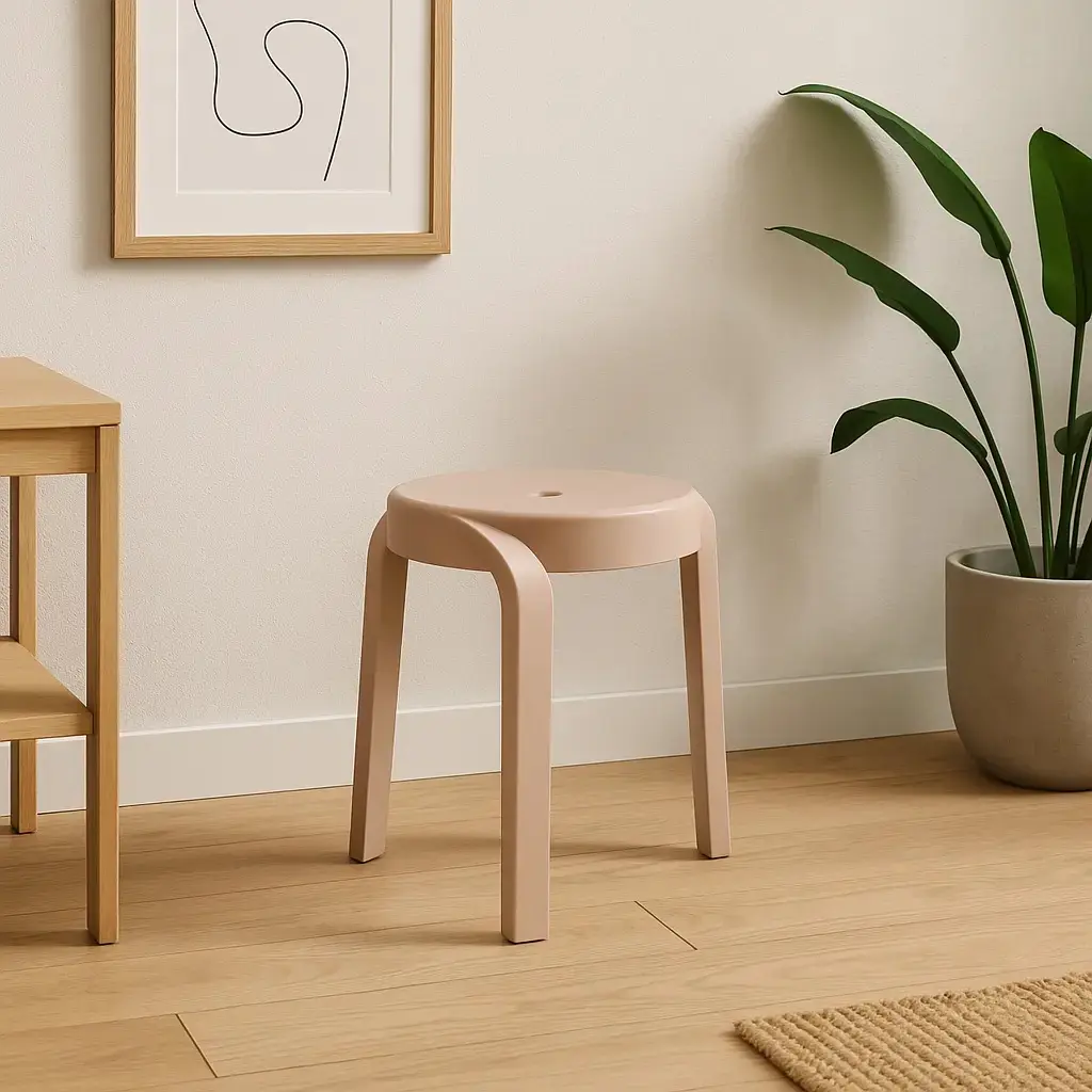 [LS01460BE] POMPA beige stool