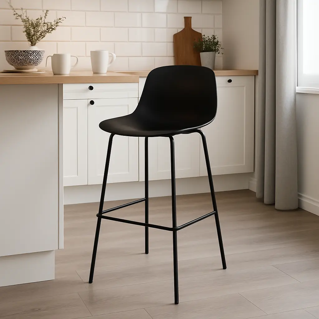 [BS06790BL] Tabouret de bar GRANO mini noir