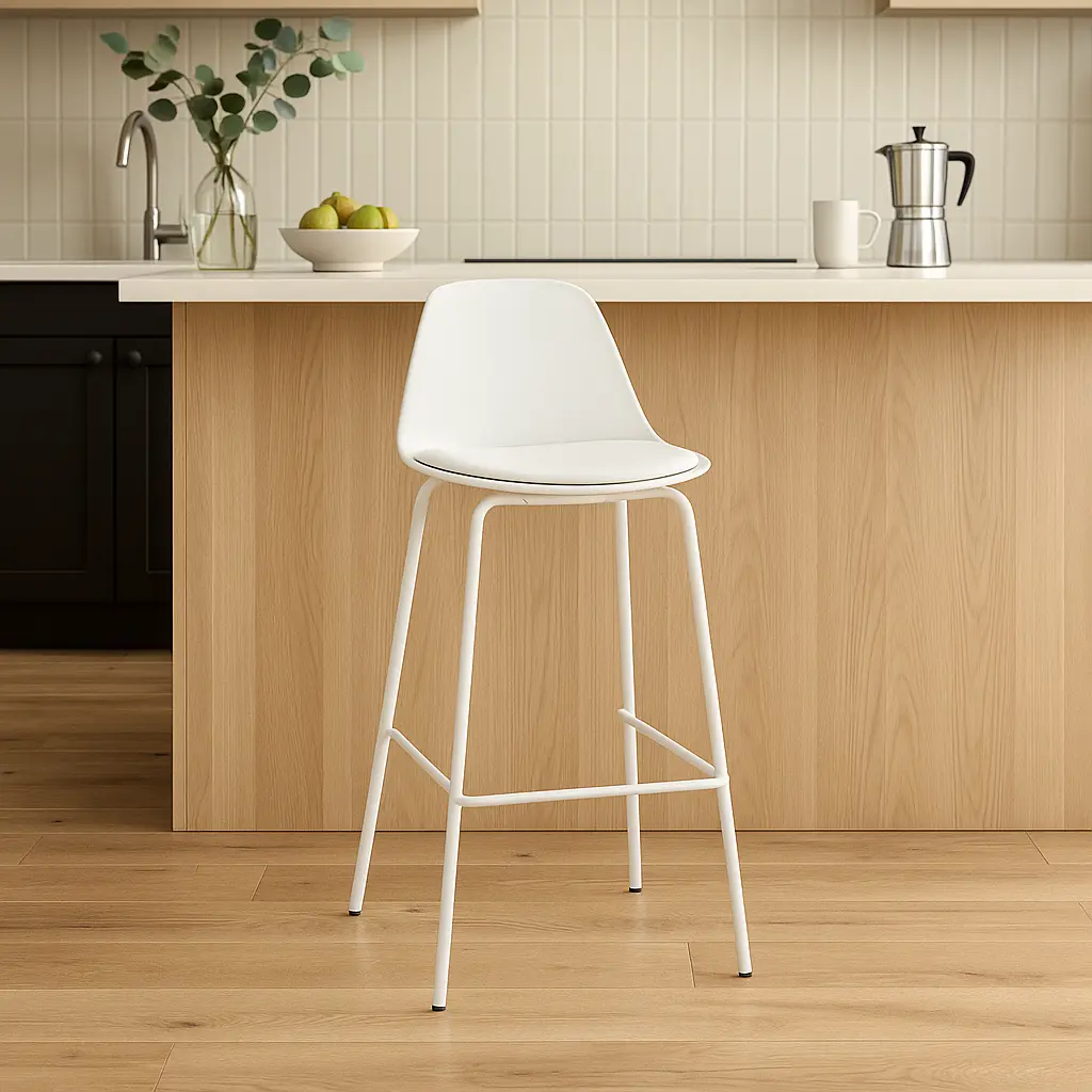 [BS01430WH] Barkruk COOKIE wit